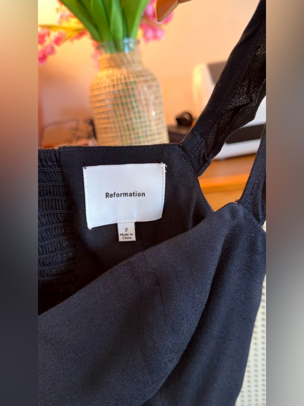 Reformation Bryson Dress In Black, brand new without tags, never worn, no flaws. - Picture 11 of 12